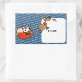 Afrikanisch-amerikanischer Santa Claus Kwanzaa Fei Rechteckiger Aufkleber (Tasche)