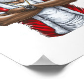 Afrikanisch-amerikanischer Santa-Weihnachtsjama co Poster (Ecke)