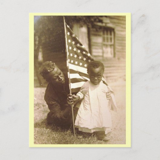 Afrikanisch-amerikanischer Sohn und Mutter, US-Fla Postkarte (Vorderseite)