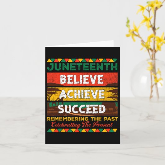 Afrikanisch-amerikanischer Stolz Juneteenth glaube Karte (Gelbe Blume)