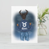 Afrikanisch-Amerikanischer Taurus-Zeichen Geburtst Einladung (Stehend Vorderseite)