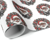Afrikanisch-amerikanischer Weihnachtsmann rot, sch Geschenkpapier (Rolleneckpunkt)