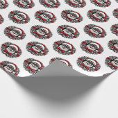 Afrikanisch-amerikanischer Weihnachtsmann rot, sch Geschenkpapier (Ecke)