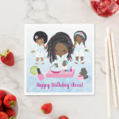 Afrikanisch-amerikanischer Wellness-Center Party N Serviette (Beispiel)