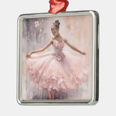 Afrikanisch-amerikanischer ZuckerPlum Fairy Pink B Ornament Aus Metall (Links)