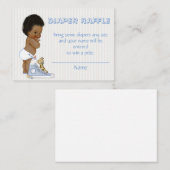 Afrikanisch-amerikanisches Baby Boy Diaper Raffle  Begleitkarte (Vorne/Hinten)
