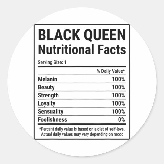 Afrikanisch-amerikanisches Inspiriertes Design für Runder Aufkleber (Vorderseite)