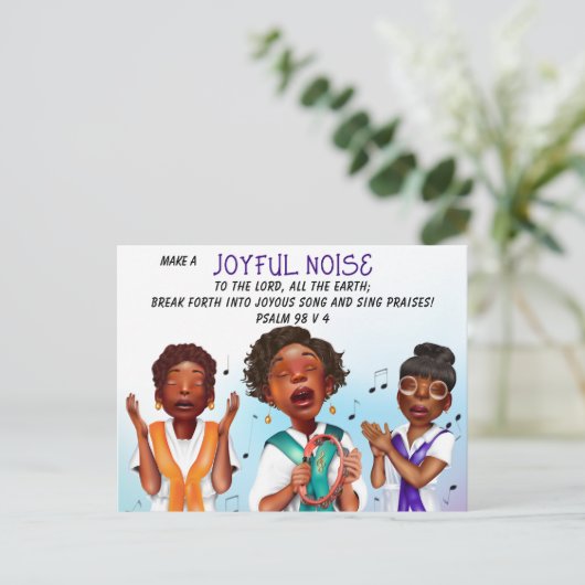 Afrikanisch-Amerikanisches Sängerbuch Feiertagspostkarte (Stehend Vorderseite)