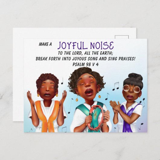 Afrikanisch-Amerikanisches Sängerbuch Feiertagspostkarte (Vorne/Hinten)