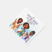 Afrikanisch-Amerikanisches Sängerbuch Serviette (Ecke)