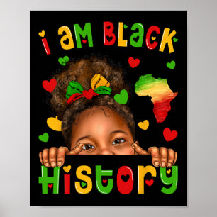 Afrikanisch-Amerikanisches Schwarzes Mädchen Afro  Poster