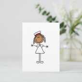 Afrikanisch-Amerikanisches Strichmännchen Postkarte (Stehend Vorderseite)