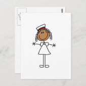 Afrikanisch-Amerikanisches Strichmännchen Postkarte (Vorne/Hinten)