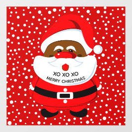 Afrikanisch-amerikanisches Weihnachtsfenster des W Fensteraufkleber