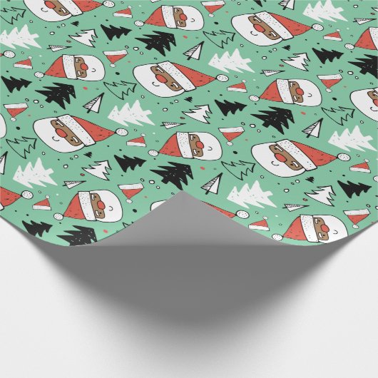 Afrikanisch-amerikanisches Weihnachtswrapping-Papi Geschenkpapier (Ecke)