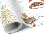 Afrikanisch-amerikanisches Wrapping Paper Geschenkpapier (Rolleneckpunkt)