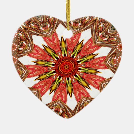 Afrikanisch-asiatisches traditionelles Muster Keramik Ornament (Vorne)