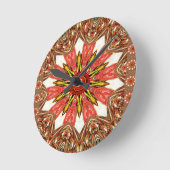 Afrikanisch-asiatisches traditionelles Muster Runde Wanduhr (Winkel)
