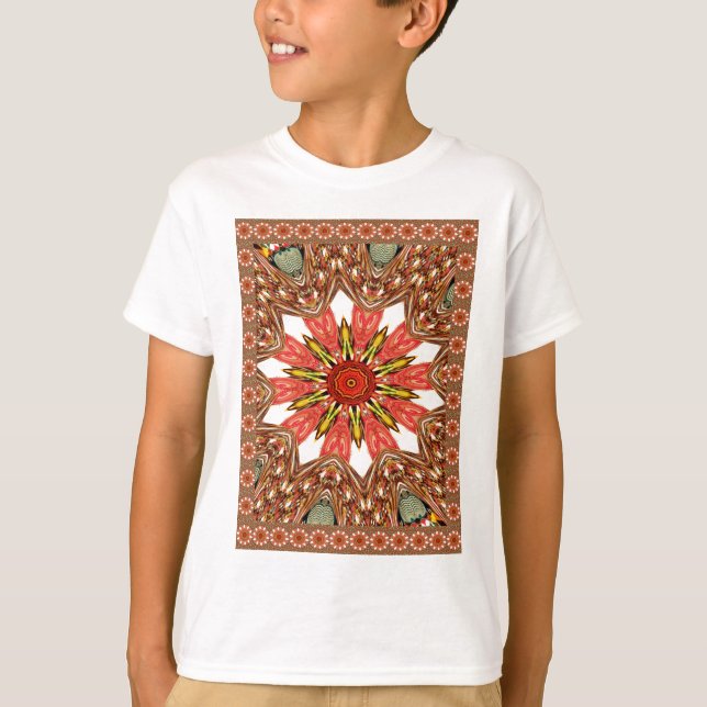 Afrikanisch-asiatisches traditionelles Muster T-Shirt (Vorderseite)