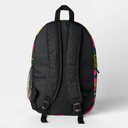 afrikanisch bedruckter rucksack (Rückseite)