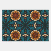 Afrikanisch-ethnisch Inspiriertes Muster Nr. 4 Geschenkpapier Set (Vorderseite 3)
