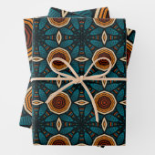 Afrikanisch-ethnisch Inspiriertes Muster Nr. 4 Geschenkpapier Set (Beispiel)
