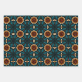 Afrikanisch-ethnisch Inspiriertes Muster Nr. 4 Geschenkpapier Set (Vorderseite)