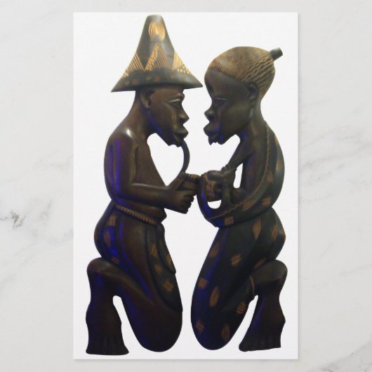 Afrikanisch gepaarte Herzen: Ein schöner Moment Briefpapier (Vorderseite)