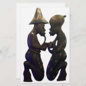 Afrikanisch gepaarte Herzen: Ein schöner Moment Briefpapier (Vorne/Hinten)