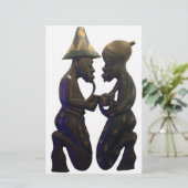 Afrikanisch gepaarte Herzen: Ein schöner Moment Briefpapier (Stehend Vorderseite)