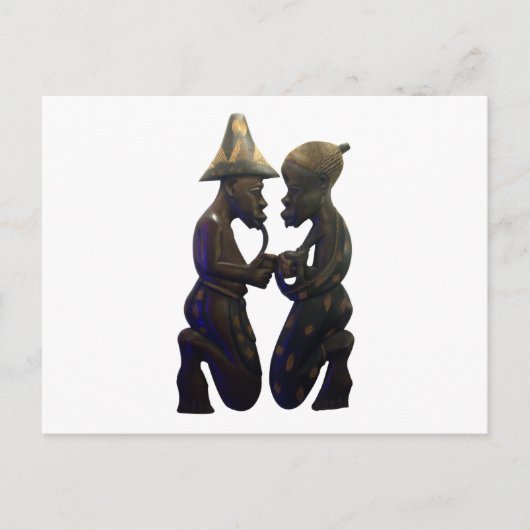 Afrikanisch gepaarte Herzen: Ein schöner Moment Postkarte (Vorderseite)