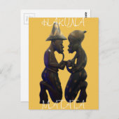 Afrikanisch gepaarte Herzen: Ein schöner Moment Postkarte (Vorne/Hinten)