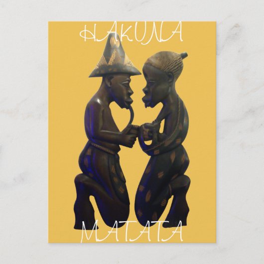 Afrikanisch gepaarte Herzen: Ein schöner Moment Postkarte (Vorderseite)