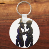 Afrikanisch gepaarte Herzen: Ein schöner Moment Schlüsselanhänger (Vorderseite)