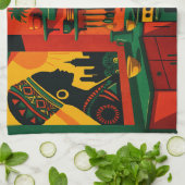 AFRIKANISCH GESCHIRRTUCH (Gefaltet)