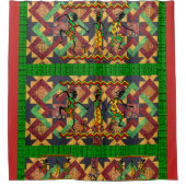 afrikanisch-grüner Duschvorhang