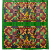 afrikanisch-grüner Duschvorhang (Vorderseite)