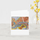 Afrikanisch inspiriert farbiges Design Karte (Gelbe Blume)