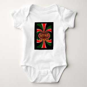 Afrikanisch Inspirierte kenianische Flagge Abstrak Baby Strampler
