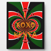 Afrikanisch Inspirierte kenianische Flagge Abstrak Fotoplatte (Vorderseite)