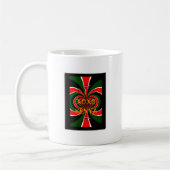 Afrikanisch Inspirierte kenianische Flagge Abstrak Kaffeetasse (Links)