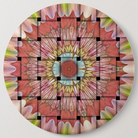 afrikanisch Inspirierte Kunstdrucke - Geometrische Button (Vorderseite)