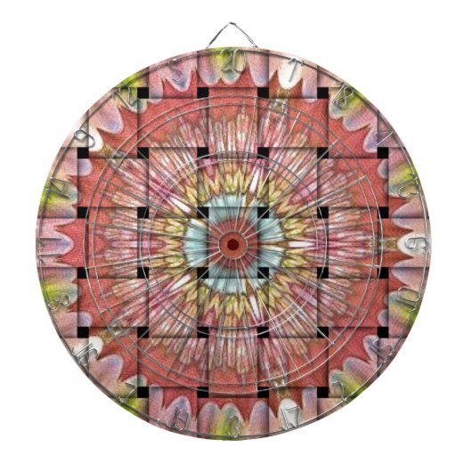 afrikanisch Inspirierte Kunstdrucke - Geometrische Dartscheibe (vorne)