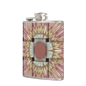 afrikanisch Inspirierte Kunstdrucke - Geometrische Flachmann (Links)