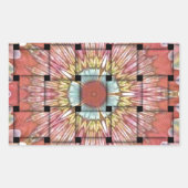 afrikanisch Inspirierte Kunstdrucke - Geometrische Rechteckiger Aufkleber (Vorderseite)