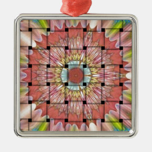 afrikanisch Inspirierte Kunstdrucke - Geometrische Silbernes Ornament