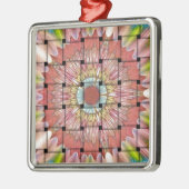 afrikanisch Inspirierte Kunstdrucke - Geometrische Silbernes Ornament (Links)