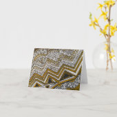 Afrikanisch inspiriertes Design in Schwarz/Gold Karte (Gelbe Blume)