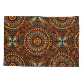 Afrikanisch Inspiriertes geometrisches Kissen Kissenbezug (Rückseite)