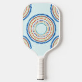 Afrikanisch Inspiriertes geometrisches Muster Pickleball Schläger (Rückseite)
